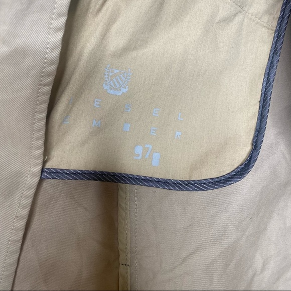 Diesel Womans Trench Coat Size Medium - Picture 6 of 15